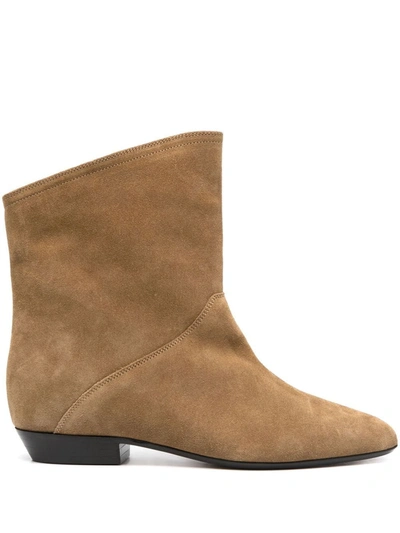 Isabel Marant Sprati Suede Ankle Boots In Brown