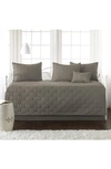 Southshore Fine Linens Brickyard Quilt Set In Dark Taupe