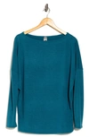 Go Couture Boatneck Dolman Sleeve Sweater In Skydiver