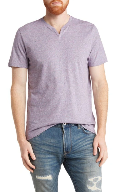 Abound Notched Neck T-shirt In Purple Opal Jaspe