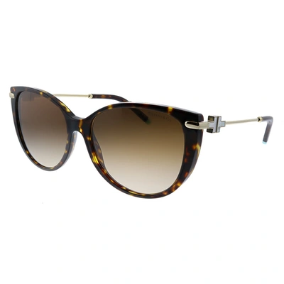 Tiffany & Co Tf 4178 80153b Womens Cat-eye Sunglasses In Brown