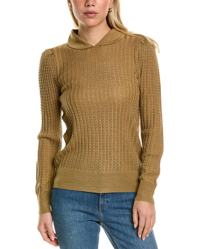 Mt By Madeleine Thompson Wool-blend Top In Brown