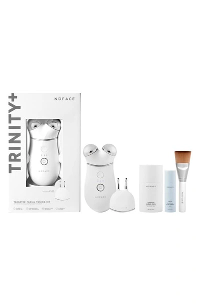 Nuface Trinity+ Smart Advanced Facial Toning Device & Effective Lip & Eye Attachment $619 Value In White