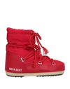 Moon Boot Ankle Boots In Red