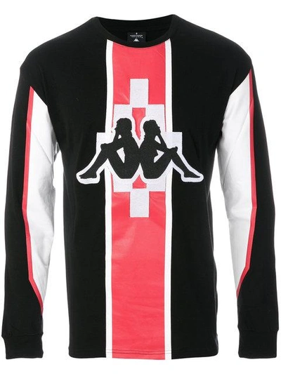 Marcelo Burlon County Of Milan Kappa X Sweatshirt In Black Red | ModeSens