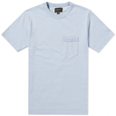 National Athletic Goods Rib Pocket Tee In Blue