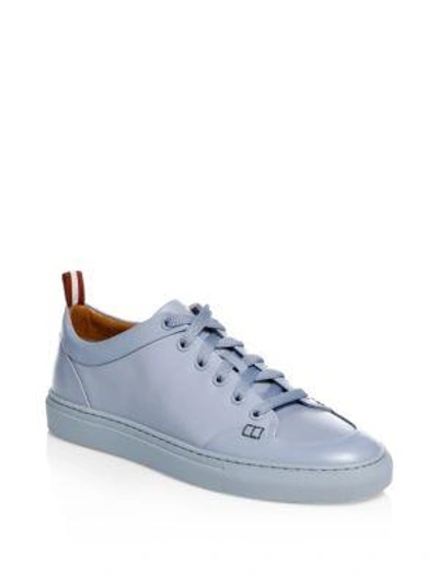 Bally Helliot Leather Low-top Sneaker In Ocean Spray Wash