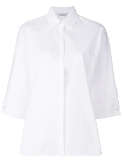 Max Mara Xanadu Button Down Shirt In Optical White