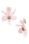 Lele Sadoughi Crystal Lily Clip-on Earrings In Rose Hip