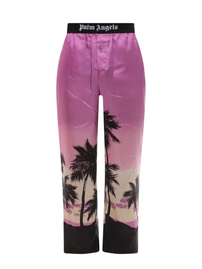 Palm Angels Sunset-print Straight Trousers In Multicolor