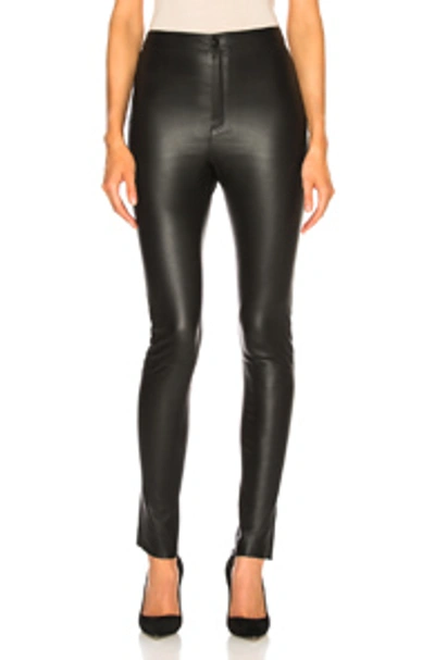 Zeynep Arcay Skinny Leather Pant In Black