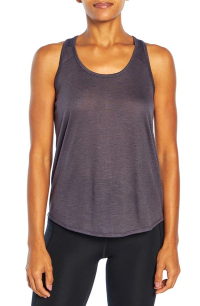 Balance Collection Megan Gathered Back Tank Top In Graphite