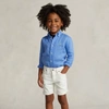 Polo Ralph Lauren Kids' Linen Shirt In Harbor Island Blue