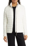 Parajumpers Geena Quilted Water Repellent Down & Feather Puffer Jacket In Off-white