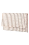 Nina Crystal & Imitation Pearl Embellished Clutch In White