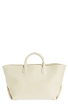 Khaite The Medium Amelia Leather Tote In Ivory