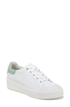 White / Green Leather
