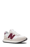 New Balance 237 Sneaker In White/ Maroon