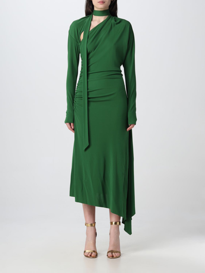 Victoria beckham slash front midi dress top