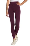 Just One Faux Cashmere Leggings In Plum