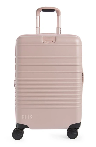 Beis 21-inch Rolling Spinner Suitcase In Atlas Pink