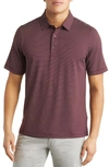 Cutter & Buck Forge Pencil Stripe Golf Polo In Bordeaux