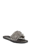 Jessica Simpson Kassime Crystal Embellished Jelly Slide Sandal In Smoke