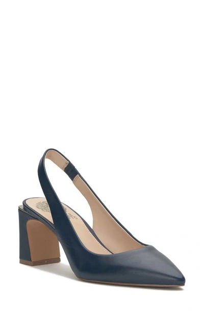 Vince Camuto Hamden Slingback Pointed Toe Pump In Deep Navy