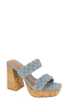 Bcbgeneration Gemma Platform Slide Sandal In Blue