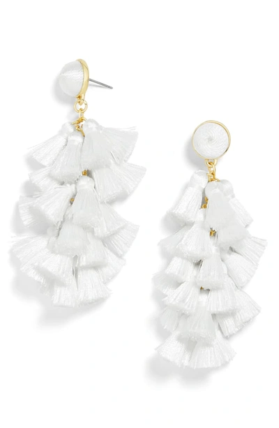 Baublebar Contessa Tassel Earrings In White