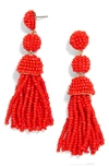 Baublebar New Mini Granita Tassel Earrings In Coral Red
