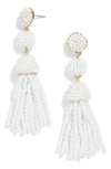 Baublebar New Mini Granita Tassel Earrings In White