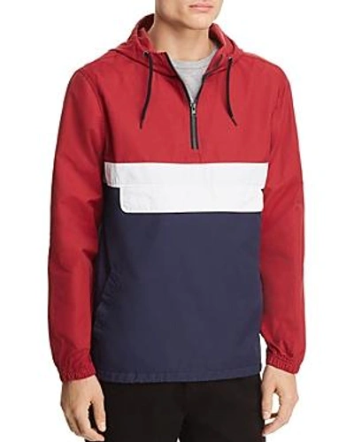 Pacific & Park Color-blocked Popover Anorak - 100% Exclusive In Red