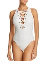 Amoressa The Ramones Stevie One Piece Swimsuit In White