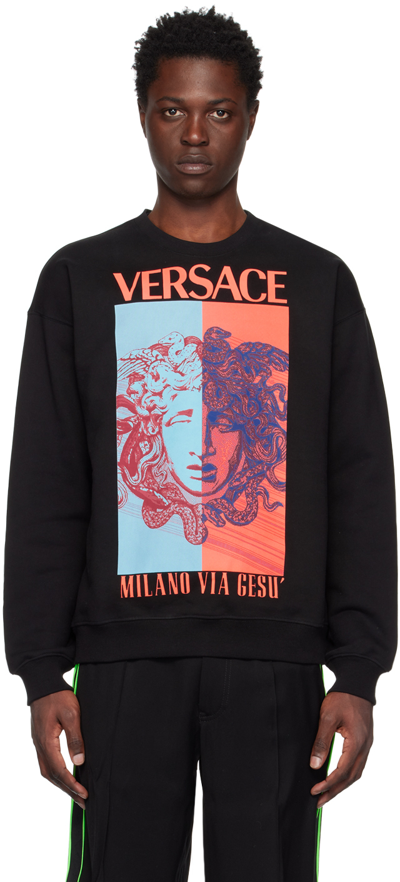 Versace Black Medusa Graphic Sweatshirt