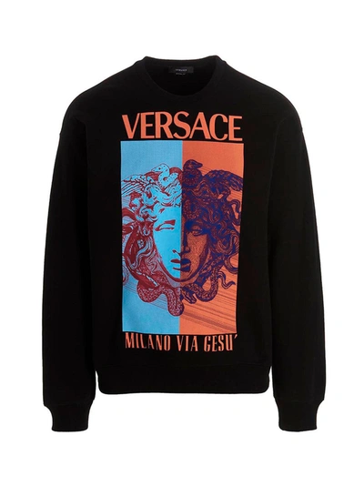 Versace Black Medusa Graphic Sweatshirt