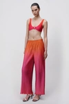 Jonathan Simkhai Dante Ombre Coverup Pant In Tangerine Ombré