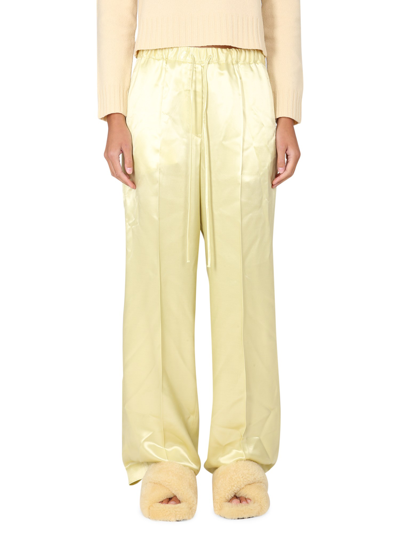 Jil Sander Satin Pants In Powder