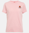 Kenzo Boke Flower Cotton Jersey T-shirt In Faded Pink