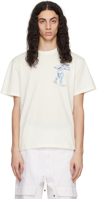 Jw Anderson Pol Anglada Placed Print T-shirt In White