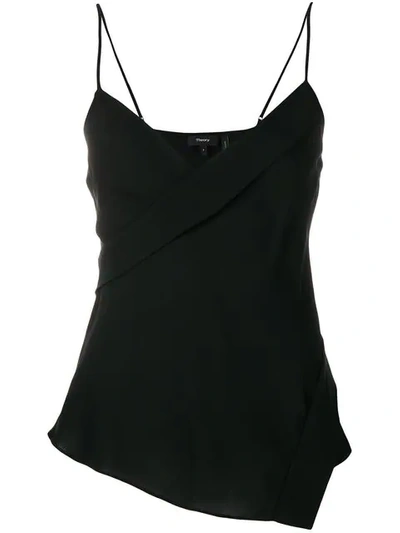 Theory Evening Slip Cowl Cami In Black