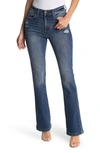 Kensie The High Rise Boot Cut Jeans In Lesina W/ Dest