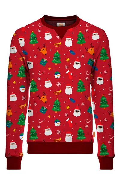 Opposuits X-mas Festivity Long Sleeve Sweater In Red