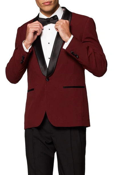 Opposuits Hot Burgundy Notch Collar Tuxedo In Red