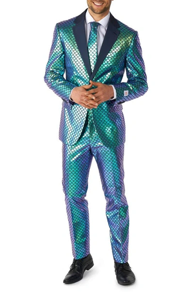 Opposuits Fancy Fish Two Button Notch Lapel Suit In Blue