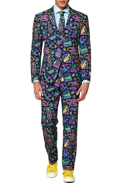 Opposuits Mr. Vegas Two Button Notch Lapel Suit In Blue