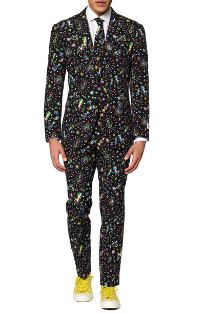 Opposuits Disco Dude Two Button Notch Lapel Suit In Black