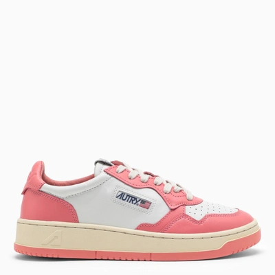 Autry Medalist Sneakers In Lobster Coloured Leather In Pink