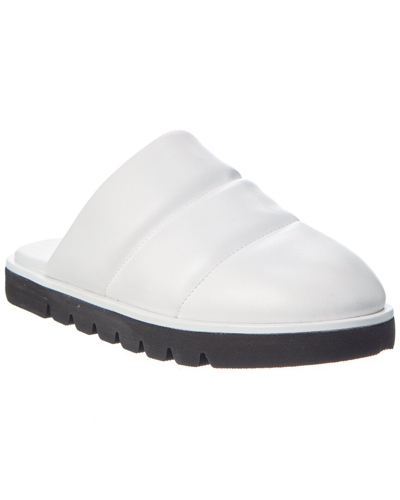 Stuart Weitzman Polar Lug Leather Mule In White