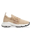 Tod's Women's Sport. Run Logo-accented Knit Slip-on Sneakers In Brown